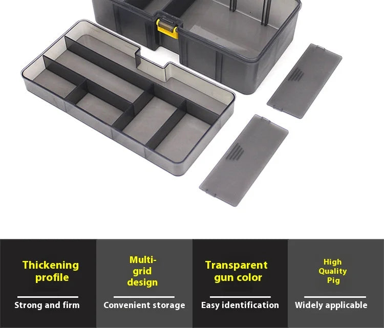 1Pcs Fishing Tackle Box Large Capacity Fishing Accessories Tool Storage Box Fish Hook Lure Fake Bait Box Fishing Supplies