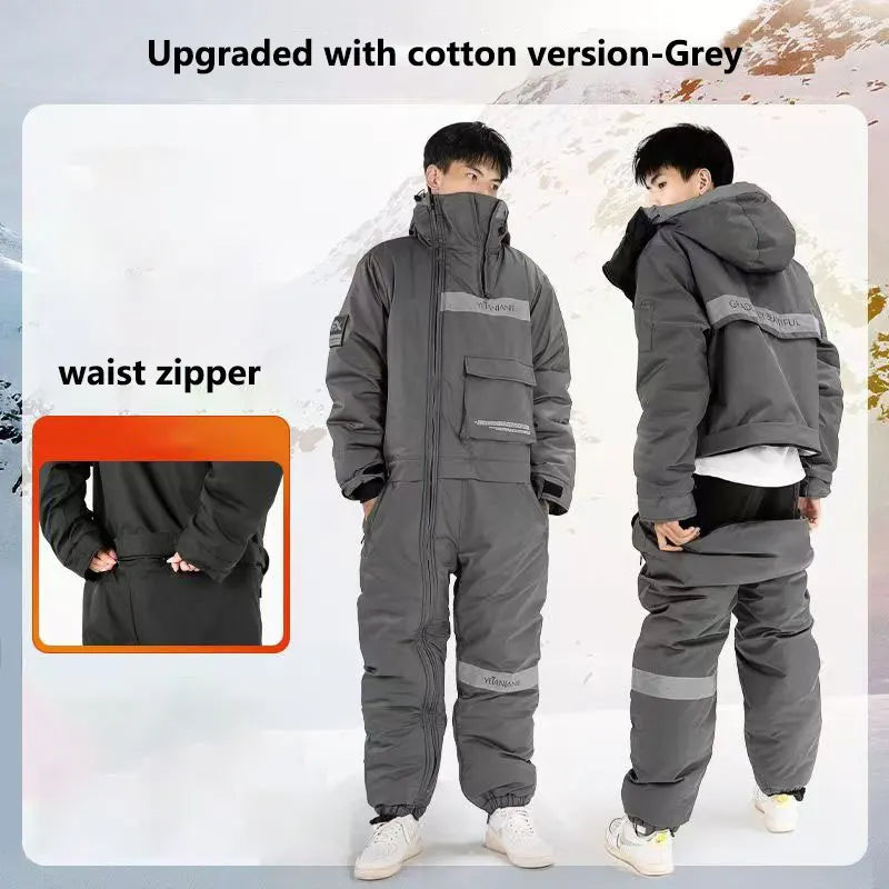 Winter Electric Motorcycle Winter clothes Windbreak Warm Thickened Plush Riding Cold-proof Clothing Outdoor Skiing Fishing Suits