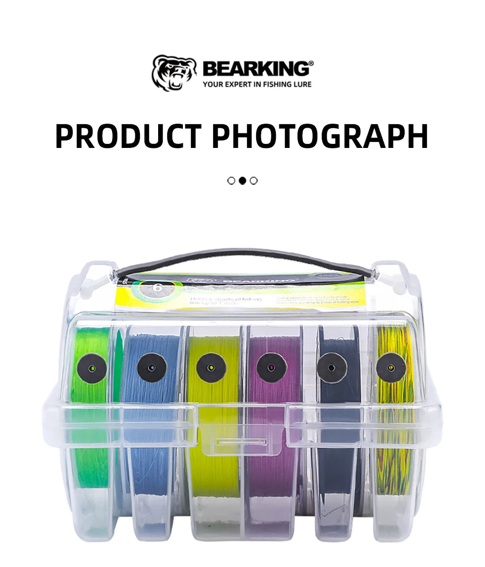 BEARKING Fishing Tackle box 6 Compartments Fishing Accessories Line Hook Storage Case Double Sided Fishing Tool organizer boxes