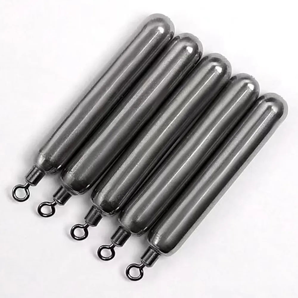 GOBAIT Tungsten Steel Fishing Weight 5PCS/Lot Sinker Mold 3.5g 5.3g 7g Tube Bullet Plumb PendantKit Pesca Metal Jig Cast Tackle