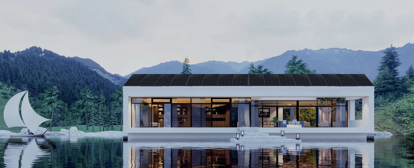 Solar Panel Kit Complete For Home 10000 w 5000w 380V 3 Phrase220v On Grid System Growatt Grid Tie Inverter  2 MPPT PV Panel 500W