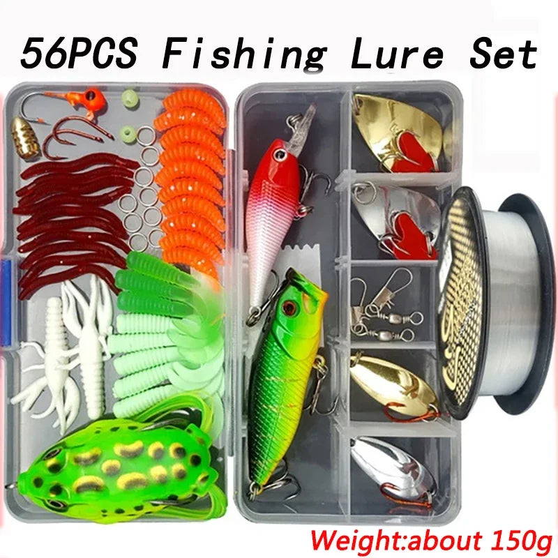 1.2M Fishing Rod Full Kits Telescopic Sea Spinning Reel Lure Set Travel Fishing Gear Baits Accessories Bag Beginner 6 Options