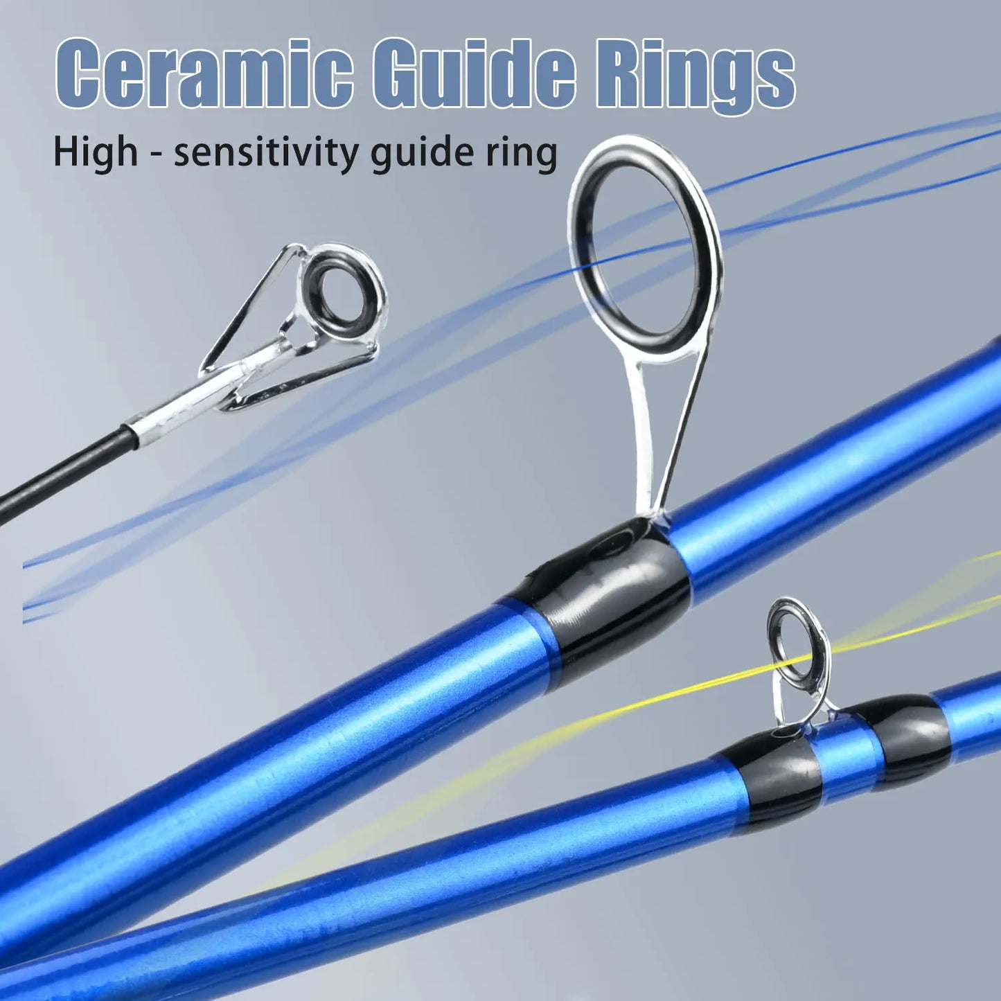 Fishing Rod Reel Set with Fishing Gear Bag Fish Controller Fishing Line Fishing Pliers - Complete Fishing Equipment Kit