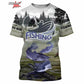 Men's Clothing 3D Fishing Pattern Printed Short Sleeve Oversized T-Shirt Fishing Fishing Outdoor Clothing Short Sleeve Top