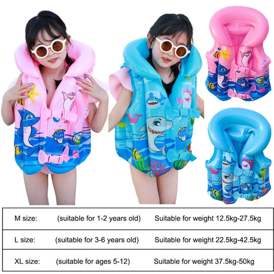 PVC Boating Life Vest Portable Inflatable Buoyancy Vest Wear-resistant Adjustable Webbing Safety Buckle for Swimming Sea Fishing