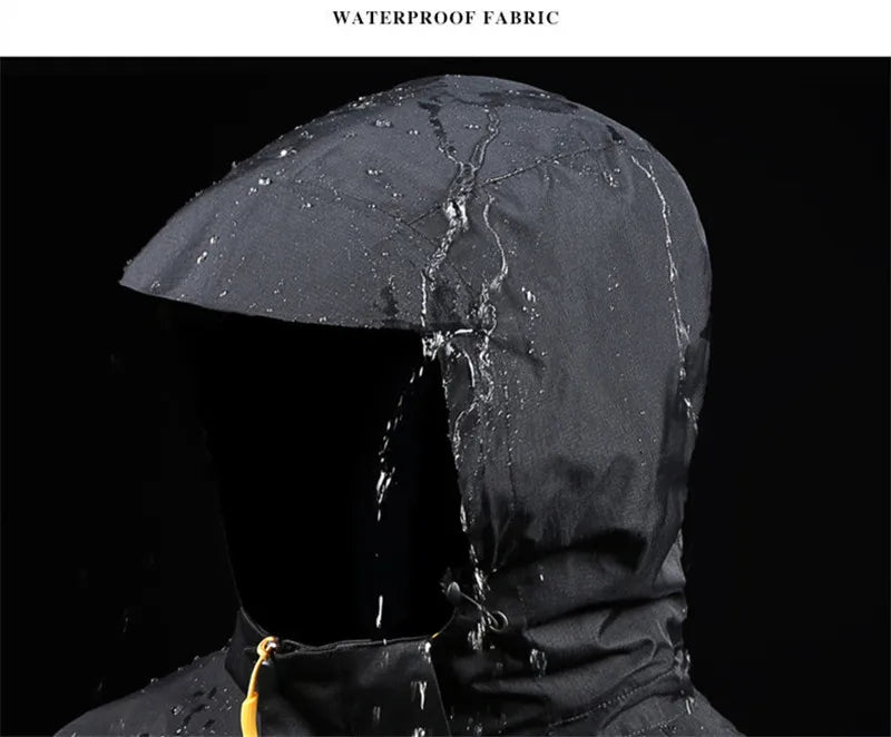 Winter 2 In 1 Warm Jacket Sportwear Ski Camping Coat Softshell Waterproof Outdoor Jacket Men Windbreaker Climbing Hiking Coats