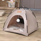 The pet tent is comfortable, breathable, scratch-resistant and wear-resistant, universal in all seasons, odorless and washable.