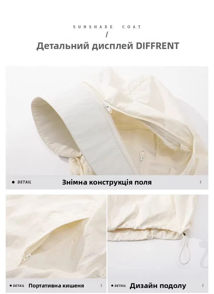 Ice Silk Hated Sun Protection Clothing Men's Summer Thin Breathable Outdoor Climbing Suit Workwear Jaet Loose Fit Casual En...