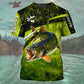 Men's Clothing 3D Fishing Pattern Printed Short Sleeve Oversized T-Shirt Fishing Fishing Outdoor Clothing Short Sleeve Top