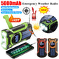 Solar Power Emergency Outdoor Camping AM/FM/NOAA Weather Radio Hand Crank Generator Radio with Flashlight Power Bank SOS Alarm
