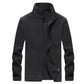 Winter fleece hiking jacket windbreaker for men Sportswear Wool lining thickened warm men's coat plus size overcoat