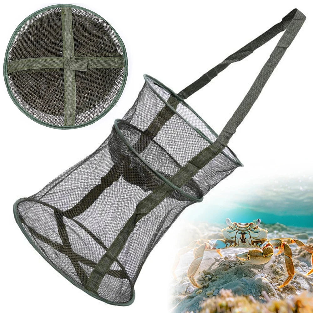 Folding Fishing Net Shrimp Fish Trap Carp Large Creel Feeder Crab Catchers Surfcasting Accessories Cast Network
