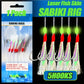 TAKBAS 1/3/5Packs Sabiki Rigs Saltwater, Fish Skin Mackerel Feathers Rigs, Sea Fishing Rigs with Luminous Beads Flasher Rig