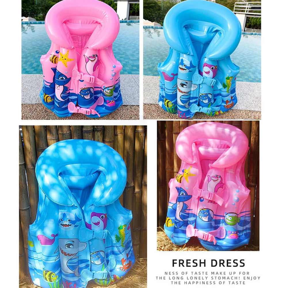 PVC Boating Life Vest Portable Inflatable Buoyancy Vest Wear-resistant Adjustable Webbing Safety Buckle for Swimming Sea Fishing