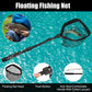 Floating Fishing Net Foldable Landing Net Easy Catch&Release with Telescopic Pole Rubber Coated Fish Net for Saltwater Freshwate