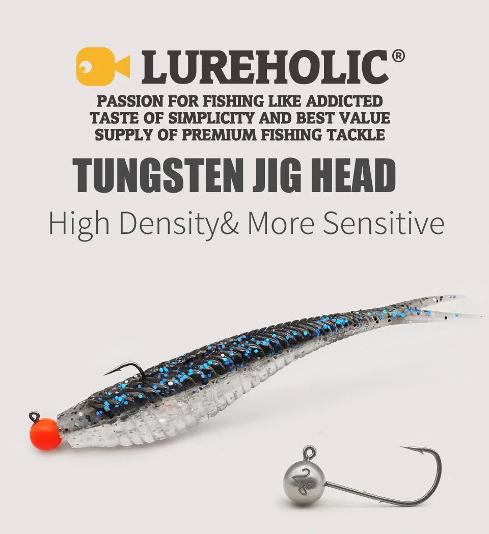 Tungsten Jig Head 0.6g 0.8g 1g 1.5g 2g 2.5g 3g 5g Ajing Finesse Micro Hook With Mustad Lure Fishing Worm Hook for Soft Lure