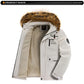New Winter Men Outwear Fleece Warm Removable Hooded Hiking Jacket Men Outdoor Windproof Casual Fashion Jacket Coat Male Clothing