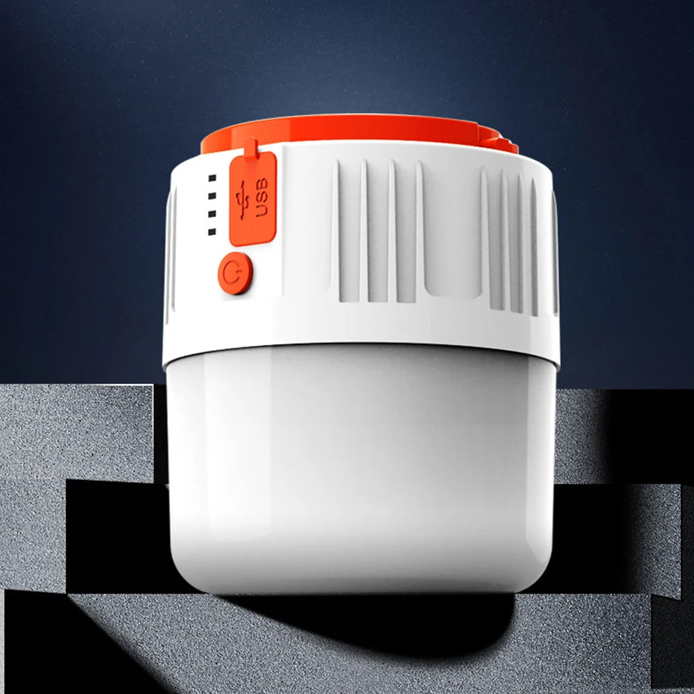 Solar Camping Light LED Bulb Portable Hanging Lantern USB Rechargeable Power Bank Outdoor BBQ Tents Lamp Hanging Emergency Light