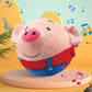 Cartoon Pig Active Moving Pet Plush Toy Washable Talking Moving Dog Ball Toy Pet Bouncing Balls for Dogs Cats