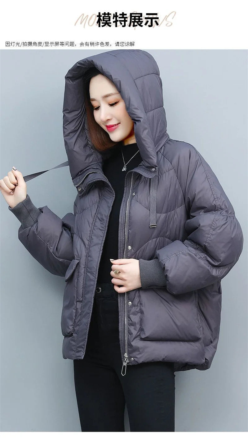 Winter Clothes Women Basic Jackets Warm Thick Down Cotton Jacket Female Short Hooded Fashion Padded-Cotton Jacket Parkas Mujer 2