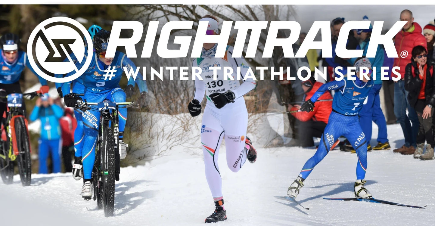 Pro Winter Triathlon Trisuit Thermal Fleece Long Sleeve Skinsuit Skiing Cycling Running Skating RIGHTTRACK Sports Apparel