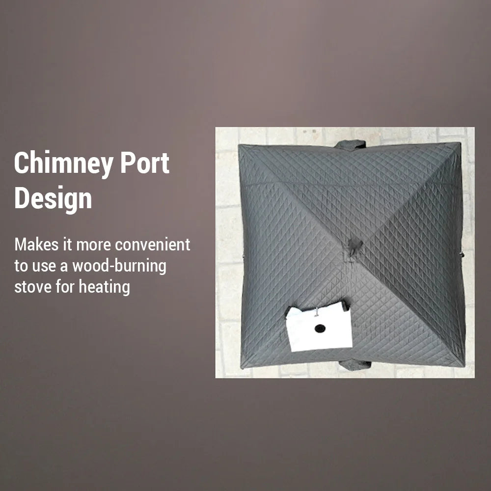 Easy Set-up Winter Fishing Tent Ice Fishing Tent Portable Ice Fishing Shelter Waterproof & Windproof Winter Fishing Equipment