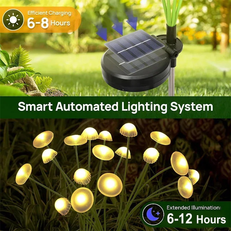 Solar Panel power LED Sway Lights Garden Decor Waterproof Outdoor Solar Pathway Light For Christmas Patio Balcony Yard Flowerbed
