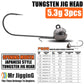 Mr JigginG Tungsten Jig Head 1g 1.5g 2g 2.5g 3g 3.5g 5.3g 7g 10g 14g Worm Hook for Soft Lure Tackle Fishing Accessories