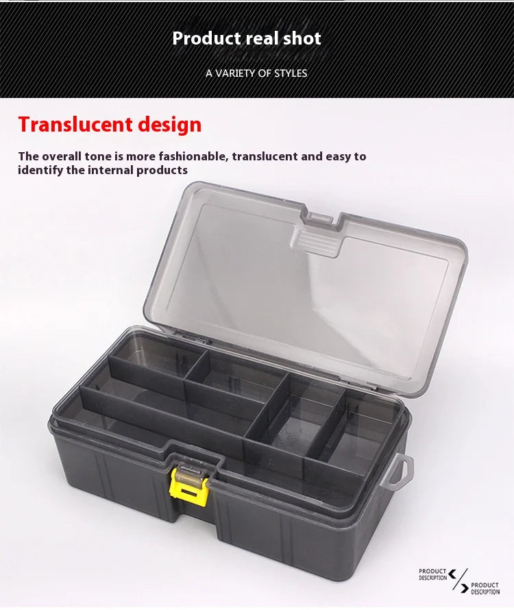 1Pcs Fishing Tackle Box Large Capacity Fishing Accessories Tool Storage Box Fish Hook Lure Fake Bait Box Fishing Supplies