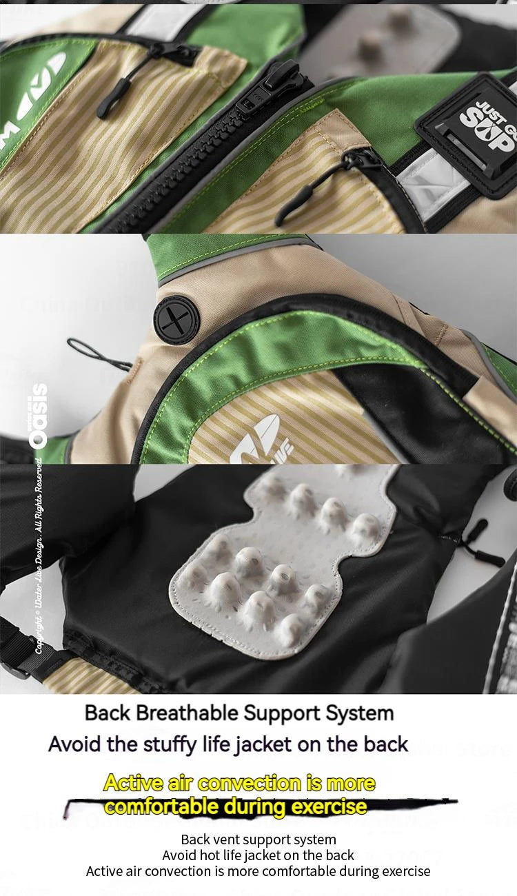 WATER LIVE Life Jacket Buoyancy Vest Safety for Water Sports Fishing Boating Drifting Swimming PVC Foam Chest Pack Adjustable