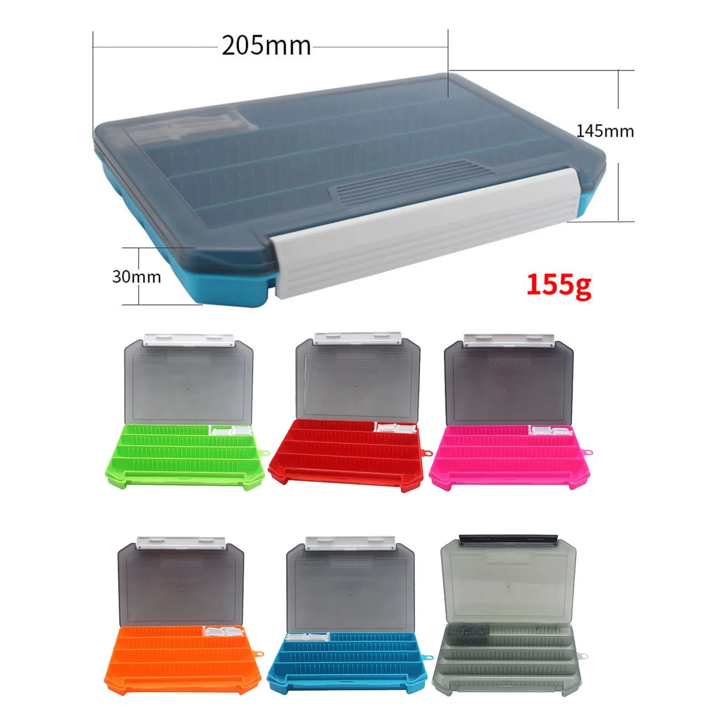 Fishing Tackle Box Storage Tray with Removable Dividers Fishing Lures Hooks Case Soft Bait Lure Hooks Accessories Pesca Tool