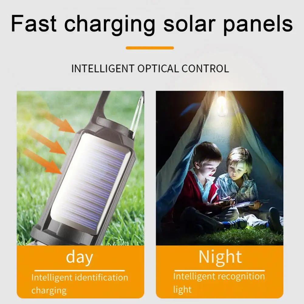 Solar Powered Camping Light Portable Led Camping Light Super Bright Solar Lantern for Emergency Waterproof Rechargeable Tent