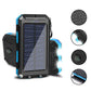 Solar Power Bank 20000mAh Charging Portable Charger Phone External Battery with SOS Flashlight 2-USB Outdoor Powerbank