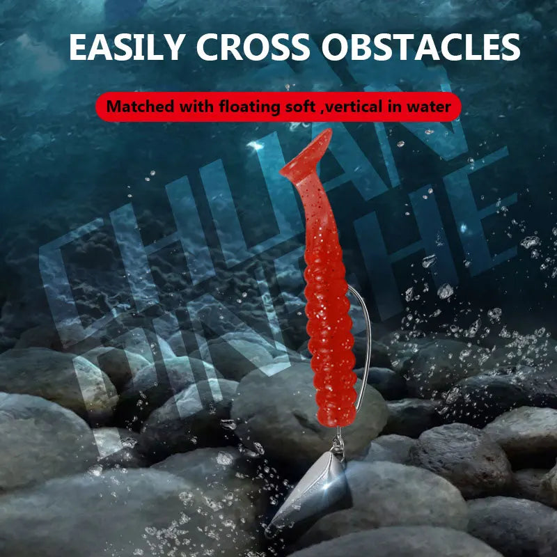 5pcs 5g 7g 10g Jig Head Deep Fishing hook Weight Sinker Jig Water Bullet Weight with Swivel Sinkers Fishing Tackle Accessories