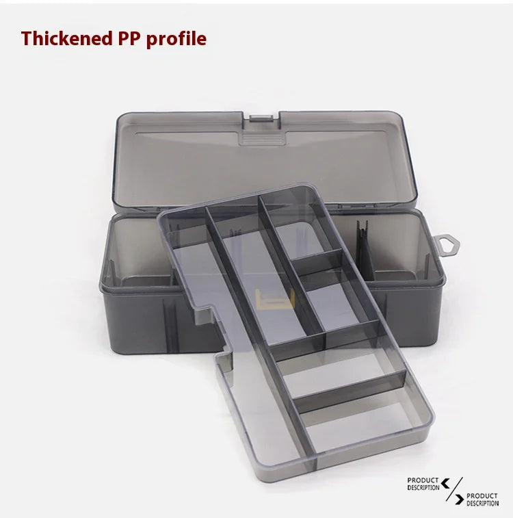 1Pcs Fishing Tackle Box Large Capacity Fishing Accessories Tool Storage Box Fish Hook Lure Fake Bait Box Fishing Supplies