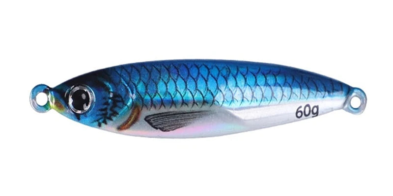 Luminous Tungsten Metal Jig 80g/60g/40g/30g Fishing lure quickly sinking jig bait