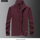 Winter fleece hiking jacket windbreaker for men Sportswear Wool lining thickened warm men's coat plus size overcoat