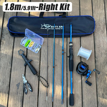 Fishing Rod Reel Set with Fishing Gear Bag Fish Controller Fishing Line Fishing Pliers - Complete Fishing Equipment Kit