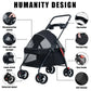 Pet Stroller Dogs Cats Teddy Bear Baby Stroller Small Pet Stroller Light and Foldable Suitable Outdoor Travel Dog Cat Supplies