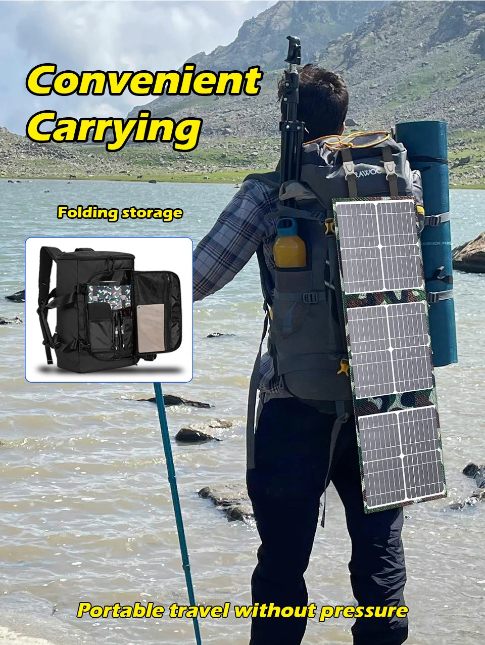 Solar Panel Kit Complete Camping Foldable 800W Solar Power Station MPPT Portable Generator Charger 18V for Car Boat Caravan Camp