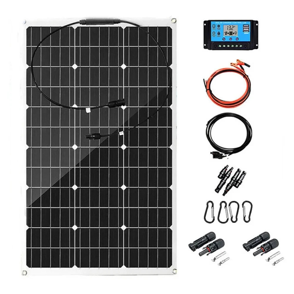 2000W solar panel, 18V flexible solar panel, efficient portable power supply, emergency charging, boat energy vehicle, household