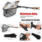Fishing Landing Net Aluminum Alloy Durable Telescoping Extend to 190cm/130cm/55cm Folding Mesh Safe Fish Catching Releasing