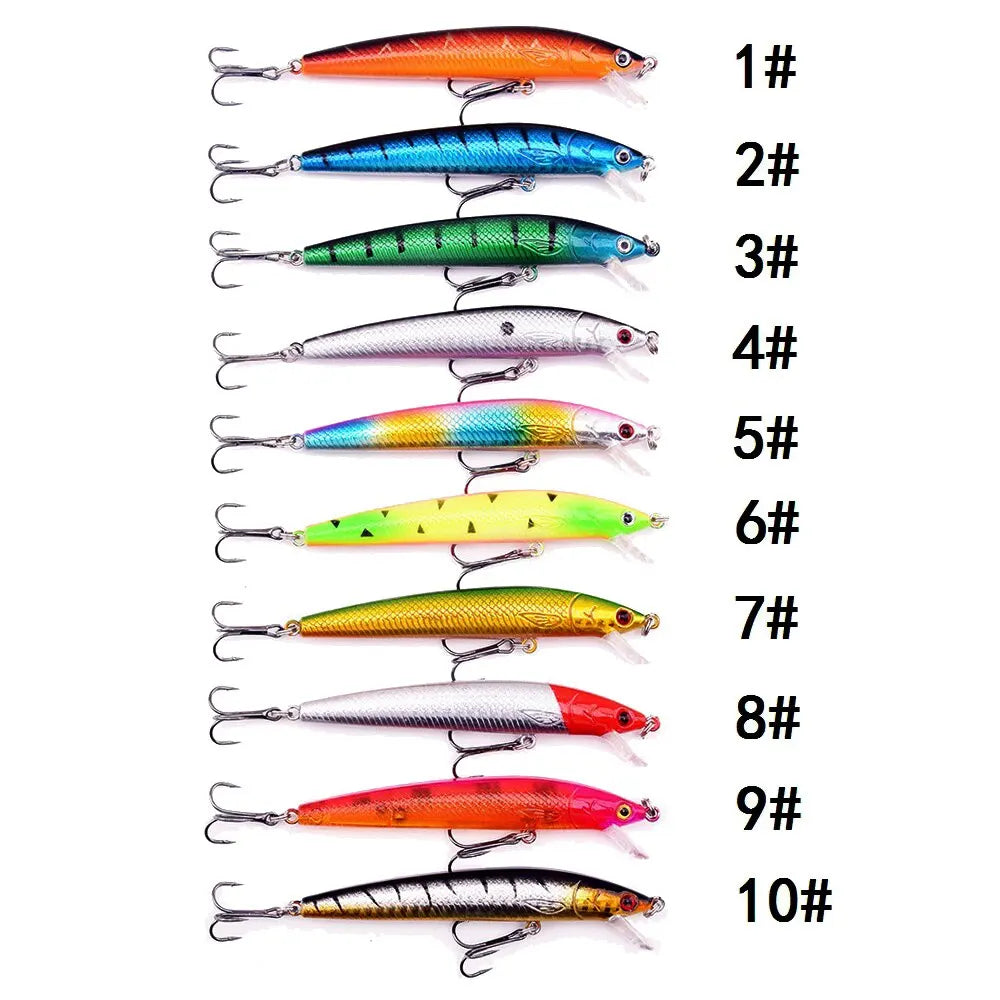 10 Pcs Fishing Lure Set Mini Fishing Hard Bait Minnow Floating Swing Crankbait Crazy Wobblers Artificial Bionic Crank Lures