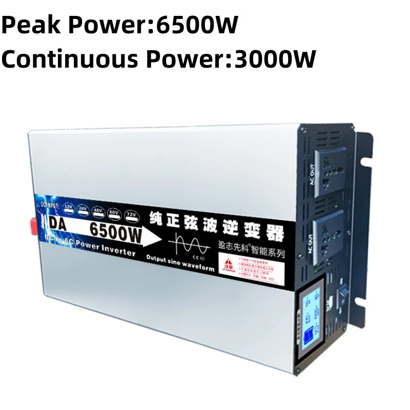 Solar Inverter 8000W 10000W 12000W Power Pure Sine Wave Inverters Inversor 24v 110v Onda Pura 12v 48v 220v Car Voltage Converter