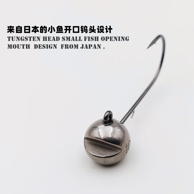 Mr JigginG Tungsten Jig Head 1g 1.5g 2g 2.5g 3g 3.5g 5.3g 7g 10g 14g Worm Hook for Soft Lure Tackle Fishing Accessories
