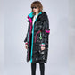 Winter Clothing Glossy Waterproof Coat Women Long 90% White Duck Down Coat Thick  Loose Outerwear Warm Down Jacket Hooded Parkas