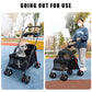 Pet Stroller Dogs Cats Teddy Bear Baby Stroller Small Pet Stroller Light and Foldable Suitable Outdoor Travel Dog Cat Supplies