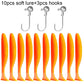 10PCS Soft Lure 5.5cm 7cm 10cm T Tail Worm 3PCS Jigging Head Hook 3g 5g 10g Metal Jig Carp Fishing Pesca Swimbait Gear Kit Bait