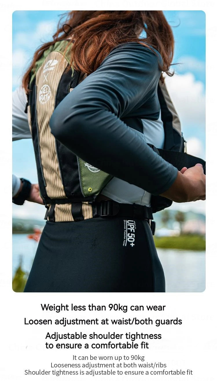 WATER LIVE Life Jacket Buoyancy Vest Safety for Water Sports Fishing Boating Drifting Swimming PVC Foam Chest Pack Adjustable