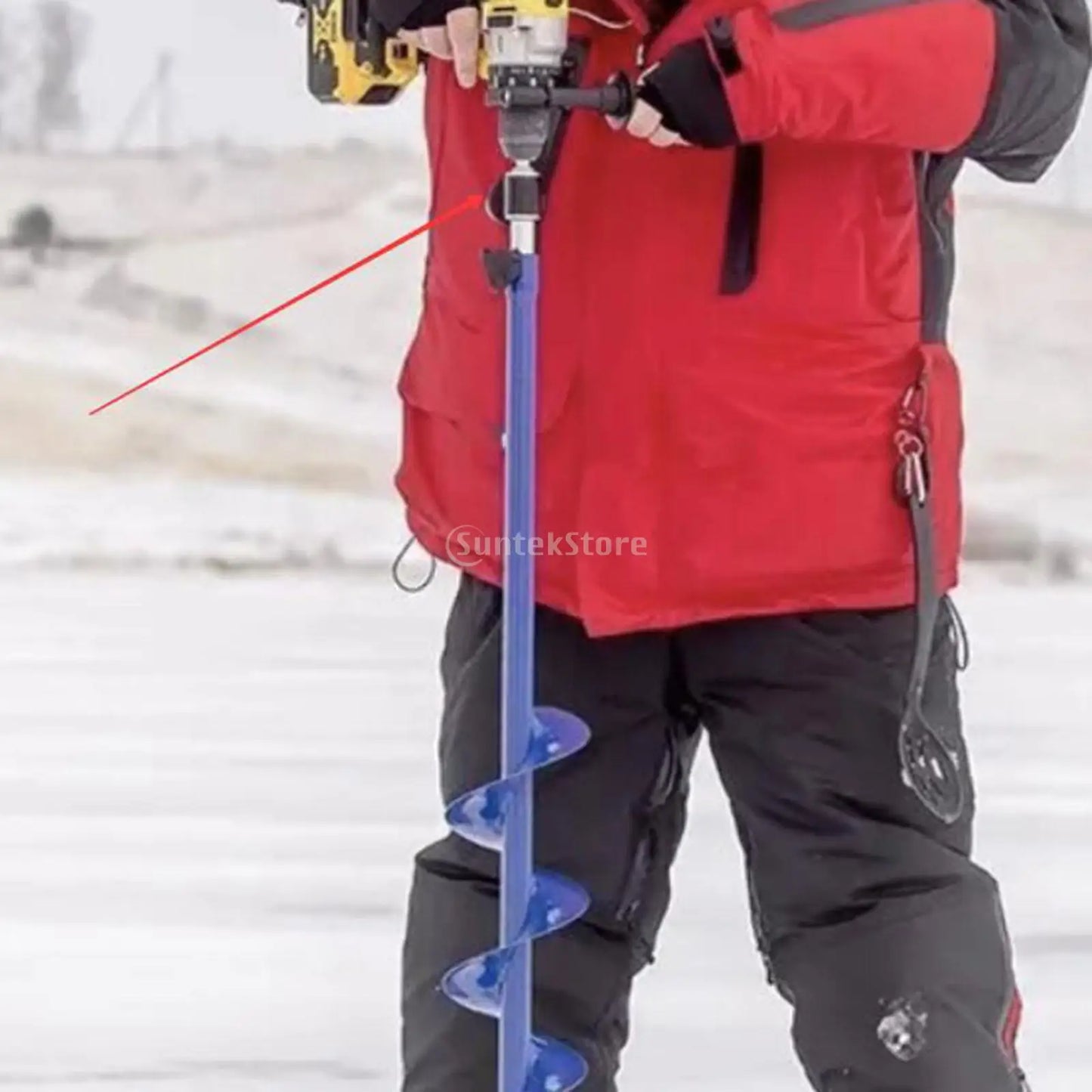 Ice Drill Adapter Ergonomic Drill Conversor for Camping Ice Fishing Ice Insert Sewing Outdoor Sports Setting up Ice Fishing Tent